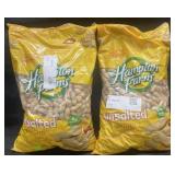 2-5lb bags of Hampton Farms unsalted peanuts