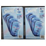 2- Secret Outlast deodorant 4 pack 2.6oz sticks