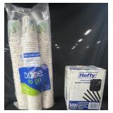 Dixe to go cups 176 cups, Hefty stirrer sticks