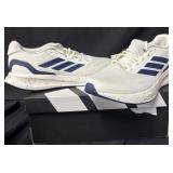 White with blue adidas shoes size 8 1/2 menï¿½s