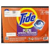 Tide pods 4 bags 29oz each. 156 pods