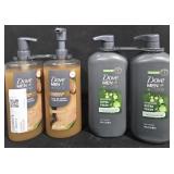 4- Dove Men's body wash 30oz each