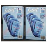 2- Secret Outlast deodorant 4 pack 2.6oz sticks