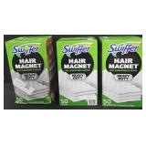 3- Swiffer hair magnet cloths 50 count each box