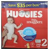 Huggies size 2 diapers 210 count