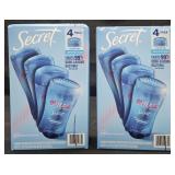 2- Secret Outlast deodorant 4 pack 2.6oz sticks
