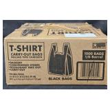 T-shirt bags 1/6th barrel 1000 count