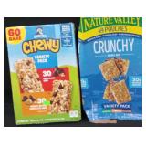 Quaker chewy 60 ct variety pack granola bars.