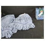 3- Mop heads. Scotch Brite scrub pads 24 count