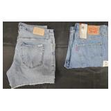 Women's size 4 Levi's jeans and size 6 denim