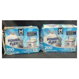 2-boxes of Power Flex Tall Kitchen Bags 200ct