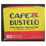 Cafe Bustelo coffee keurig cups 80 count