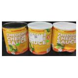 3 106oz cheddar cheese sauce cans