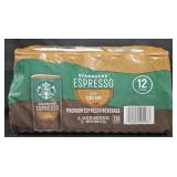 Starbucks Espresso and Cream 12 pack 6.5oz cans
