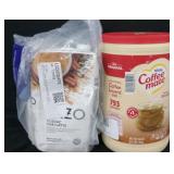 Coffee mate  creamer 56oz can. 2 Tazo Chai latte