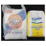Gold all purpose flour 12 lbs, Domino granulated