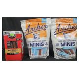 Jack Link's beef sticks 20 count. 2- Archer grass