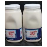 2 miracle whip 1 gal bottles