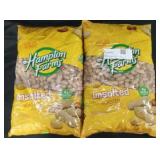 2 5lb bags Hampton farms unsalted peanuts