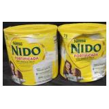 2 nido fortifacado dry whole milk 4.85lb cans