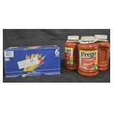 Barilla thin spaghetti 6lb. 3- Prego traditional