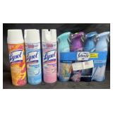 3-Lysol 19oz each, 4 pack of Febreze 8.1 oz each