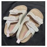 Little girls sandals with backs size 11