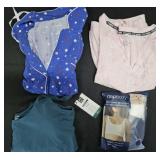 Women's size 3XL pajama sete, tank top and bras.