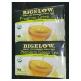 2-140ct bags Bigelow tea boxes