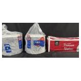 Two bags of 186 plates. 660 napkins