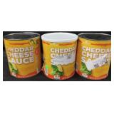3 106oz cheddar cheese sauce cans