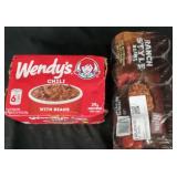 Wendy's chili w beans 6pk cans. Ranch style beans