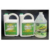 2 Simple Green 140oz each, OdoBan 1 gallon