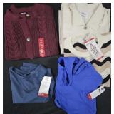 Women's size X-Large sweaters and shirts. New w/