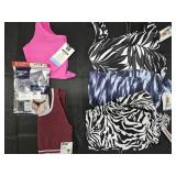 Women's size Large bathing suits and underwear.