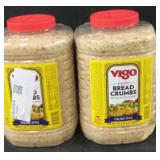 2 5lb Italian style bread crumbs containers