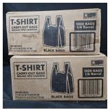 2-T-shirt carry out bags, 1000 bags