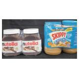 Nutella twin pack 26oz jars. Skippy creamy peanut