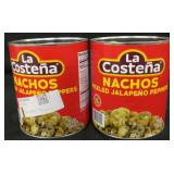 2 la costena 6lb 2.7oz nachos jalapeï¿½o peppers