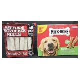 Beef hide rolls 15 count. Milk Bone dog treats