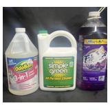 OdoBan 1 gallon, Simple Green 140oz, Fabuloso 210