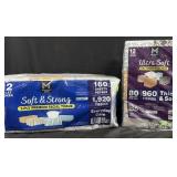 12 flat boxes pack of tissues, 160 tissues per