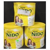 3 Nido 4.85lb fortifacada dry whole milk cans
