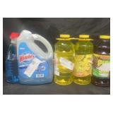 Windex 1 gallon (half full), Windex 32 fl oz, 3