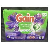 Gain Detergent pacs 4 pack 25oz per bag 152 pacs