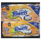 2- Super Premium Paper Towels 15 rolls each