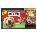 15lb Milk Bone dog treats & 46oz Pup-Peroni dog
