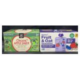 24-3.2oz organic apple sauce & 20-3.2oz Brainiac