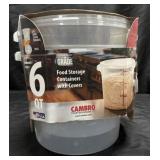 6 QT food storage containers with covers