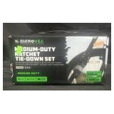 Medium-Duty Ratchet Tie-Down Set